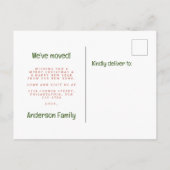 かわいい新しいホームクリスマスホリデームービングフォトブラック 案内ポストカード (裏面)