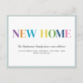 かわいい新しいホーム引越し案内はがき 案内ポストカード (正面)