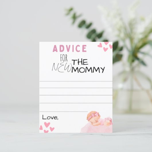 かわいい新しいママのアドバイスカード (スタンド正面)