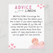 かわいい新しいママのアドバイスカード (裏面)