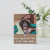 かわいい新しい住所の変更 案内ポストカード (スタンド正面)