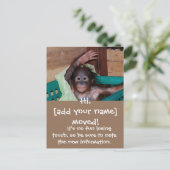 かわいい新しい住所の変更 案内ポストカード (スタンド正面)