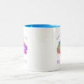 かわいい新しい始まり今すぐ始やる気を起こさせる引用文 ツートーンマグカップ (中央)