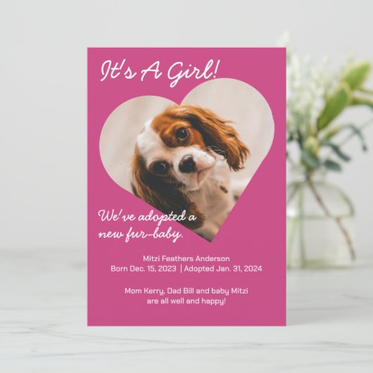 かわいい新しい子犬 案内状 (スタンド正面)