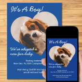 かわいい新しい子犬 案内状