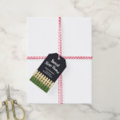 かわいい新しい家にフェンスと庭園 ギフトタグ (より糸付き)