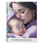 かわいい新しい母とベビー母性記念ジャーナル ノートブック (正面)