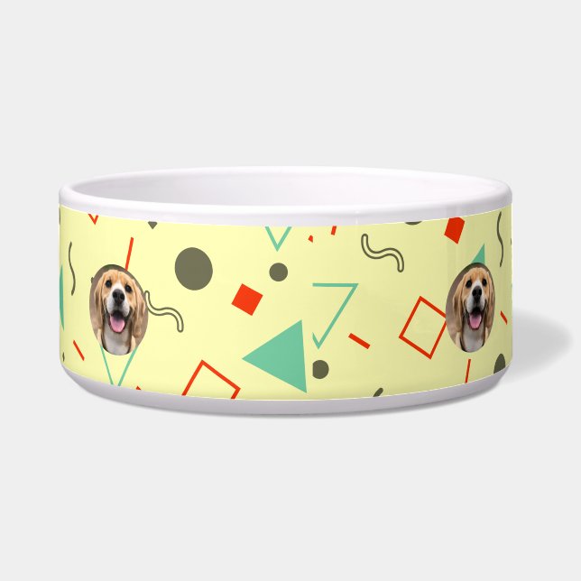 かわいい新しい犬の恋人ギフト名前をカスタムするおもしろい犬 ボウル (正面)