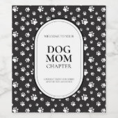 かわいい新しい犬の母のギフトミニポーズ ワインラベル (シングルラベル)