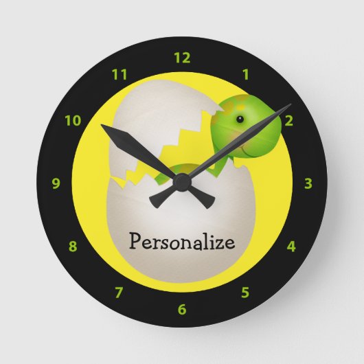 かわいい新しく孵化したベビー ラウンド壁時計 (正面)