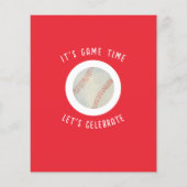 かわいい新人ベースボールバジェット2歳の誕生日招待状 (裏面)