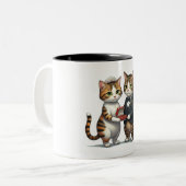 かわいい新婚猫たち ツートーンマグカップ (正面左)
