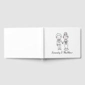 かわいい新婦お洒落白黒結婚ズ ゲストブック (全面)