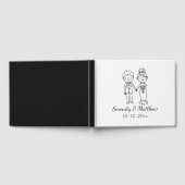 かわいい新婦お洒落白黒結婚ズ ゲストブック (全面)