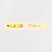 かわいい新学期の子のラベル ラベル (デザイン1)