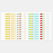 かわいい新学期の子のラベル ラベル (シート)