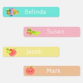 かわいい新学期の子供の名前ラベル ラベル