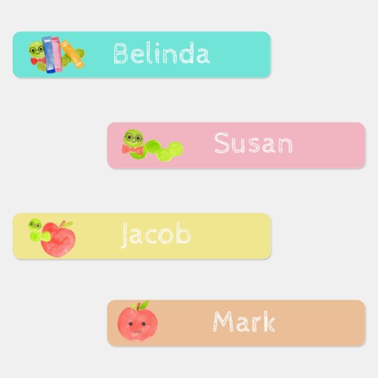 かわいい新学期の子供の名前ラベル ラベル (グループ)