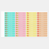 かわいい新学期の子供の名前ラベル ラベル (シート)