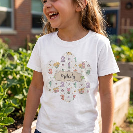 かわいい新学期の数字パターン Tシャツ