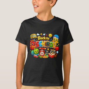 かわいい新学期キッズTシャツ   ハッピー スクール Su Tシャツ
