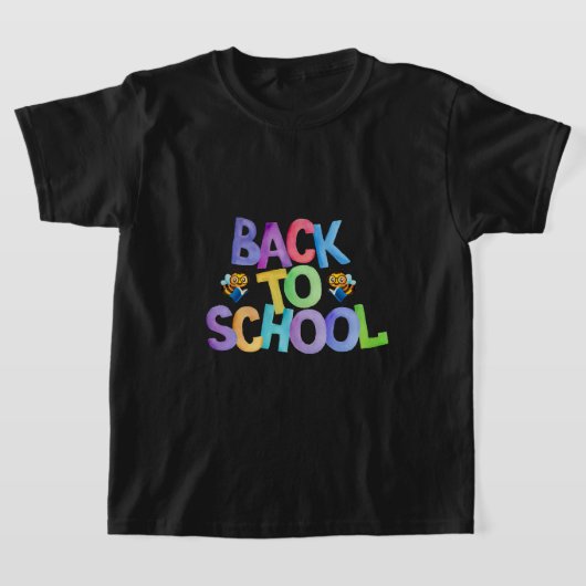 かわいい新学期キッズTシャツ | Happy School Su Tシャツ (レイダウン)