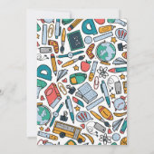 かわいい新学期ファミリーパーティー 招待状 (裏面)