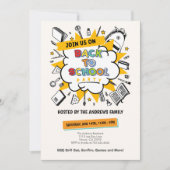 かわいい新学期ファミリーパーティー 招待状 (正面)