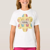 かわいい新学期ブックデザイン Tシャツ (正面)
