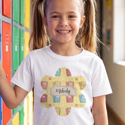 かわいい新学期ブックデザイン Tシャツ