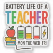 かわいい新学期先生ギフト、教育ユーモア シール (正面)