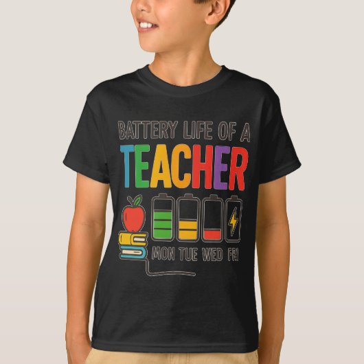 かわいい新学期先生ギフト、教育ユーモア Tシャツ (正面)