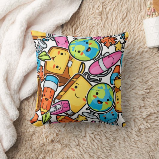 かわいい新学期 クッション (ブランケット)