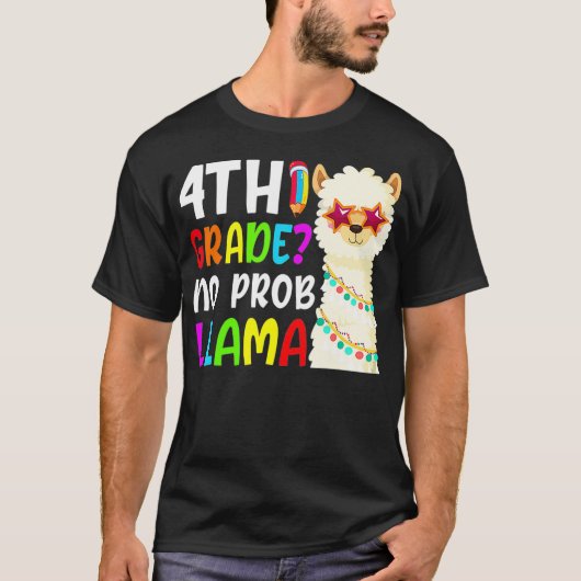 かわいい新学期 ノープロブレムラマ生 4年目 Tシャツ (正面)