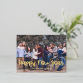 かわいい新年の写真 箔シーズンポストカード (立ち正面)