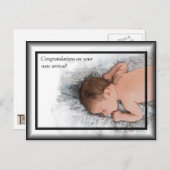 かわいい新生児おめでとうはがき ポストカード (正面/裏面)
