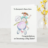 かわいい新生児おめでとう カード (黄色い花)