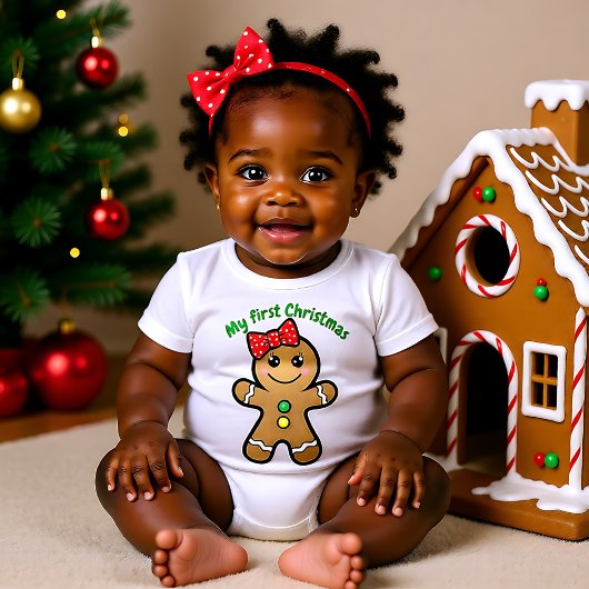 ❄🎅 かわいい新生児の女の子のための私の最初のクリスマス2 ベビーボディスーツ