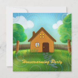 かわいい新築パーティーの招待状 招待状