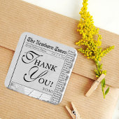 かわいい新聞赤ちゃんシャワーありがとう好意ステッカー スクエアシール