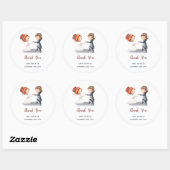 かわいい新郎新婦ありがとう結婚。 ラウンドシール (シート)