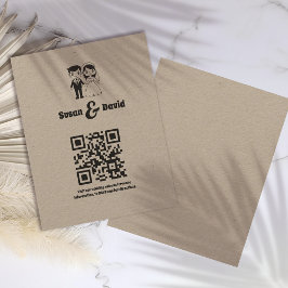 かわいい新郎新婦のエンクロージャカード エンクロージャーカード