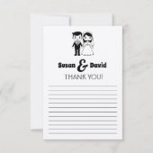 かわいい新郎新婦サンキューカード サンキューカード (正面)