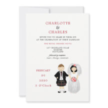 かわいい新郎新婦スコットランドタータンチェック結婚ズテーマ