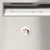 かわいい新郎新婦セーブザデートマグネット マグネット (インサイチュ (食洗機))