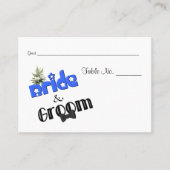 かわいい新郎新婦デザイン結婚のテーブル プレイスカード (正面)