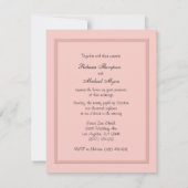 かわいい新郎新婦ピンクのゲートウェイカー 招待状 (裏面)