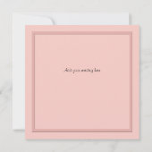 かわいい新郎新婦ピンクゲタウェイカー招待状 招待状 (裏面)