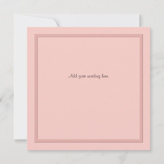 かわいい新郎新婦ピンクゲタウェイカー招待状 招待状 (裏面)