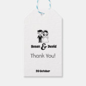 かわいい新郎新婦結婚式の引き出物ギフトラベル ギフトタグ (正面)